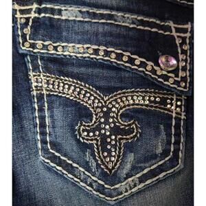 Dark Wash Skinny Rock Revival Jeans "Johanna" Tag Size: 32 Inseam: 29.5"